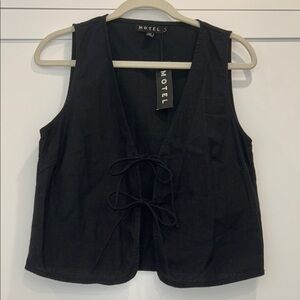 Motel Rocks Kayve Tie Front Top